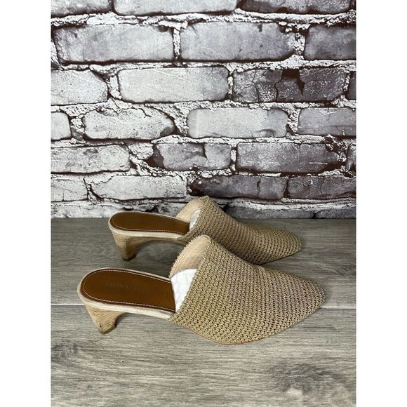 Donald J. Pliner Fenda Beige Tan Elastic Pointed Heel Mules Women Sz 9M US/40EU - Picture 3 of 16